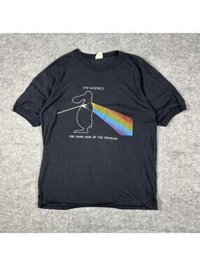 True Vintage 1970s-80s Pink Floyd Dark Side Of The Moon College Parody Shirt L